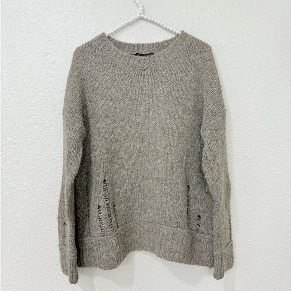 360 Sweater Tan Crew Neck Knit - Picture 1 of 10